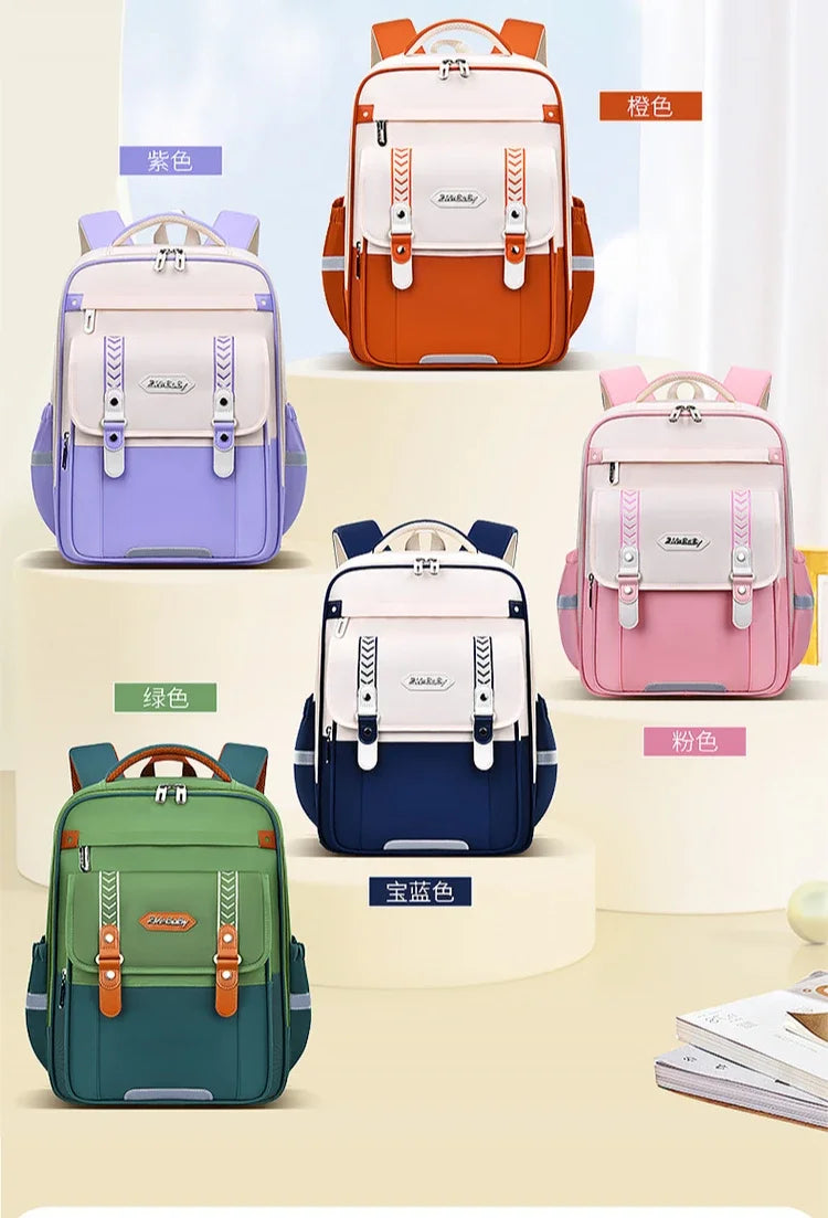Mochila escolar infantil impermeável para meninas e meninos, mochila ortopédica para escola primária, mochila escolar infantil para livros.