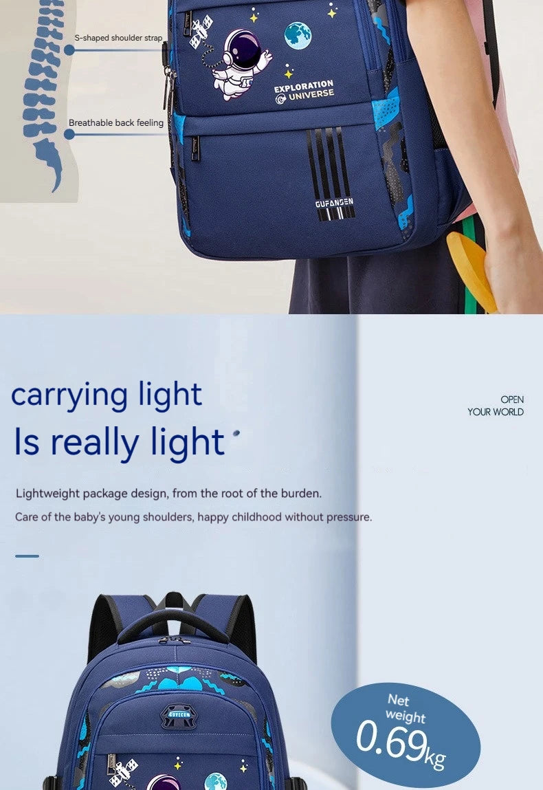 Mochila Infantil para Escola, Mochila Ortopédica Impermeável para Meninos, Mochila Escolar Primária, Mochila para Livros Infantil