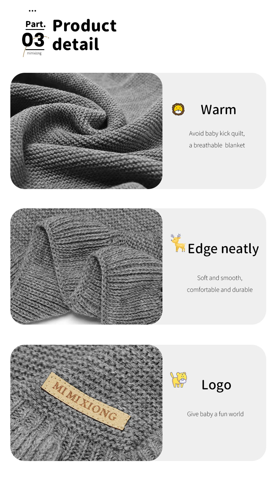 Manta para Bebê 90*70cm Tricotada Recém-Nascido Meninos Meninas Cores Sólidas Carrinho Envoltório Saco de Dormir Reversível Macio Edredom Infantil