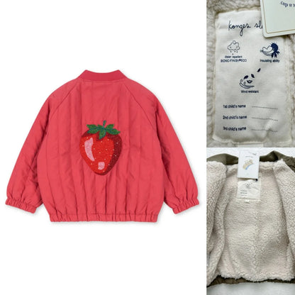 Jaquetas de inverno 2025 para bebês meninos, em lã de cordeiro com lantejoulas e desenhos animados. Roupas infantis para meninas, casaco corta-vento, estilo aviador, tamanhos de 1 a 9 anos.