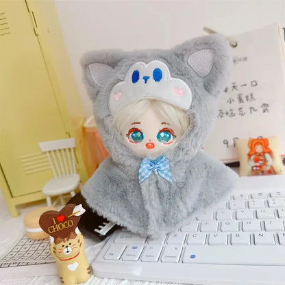 Roupa para boneca de 10cm, casaco quente de pelúcia para boneca, acessórios para boneca, desenvolve habilidades manuais, brinquedo para presente infantil. Disponível em estoque