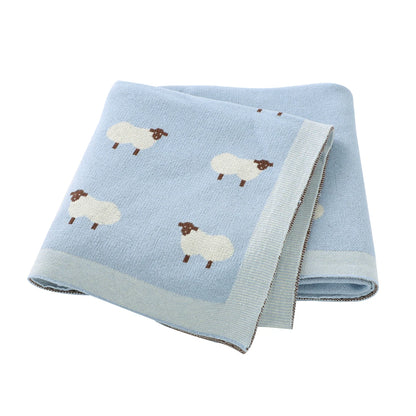Mantas de Bebê Tricotadas para Recém-Nascidos, Envoltório para Carrinho de Bebê, Envoltório para Berço, Desenho Animado de Alpaca, Manta Infantil para Meninos e Meninas, Colchas Infantis