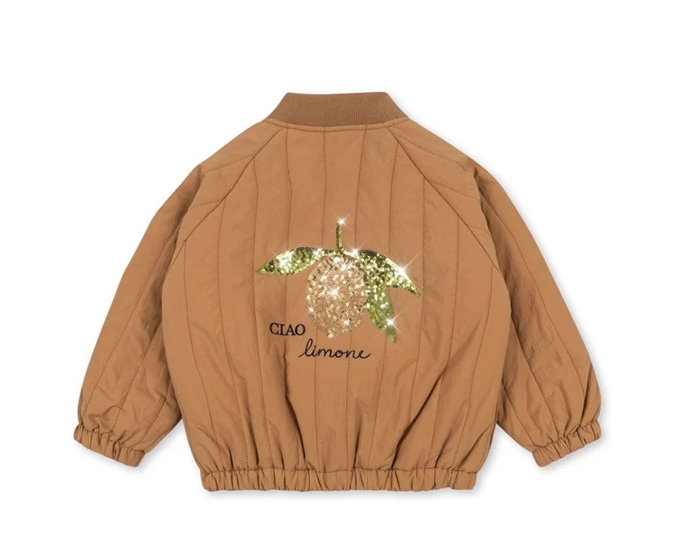 Jaquetas de inverno 2025 para bebês meninos, em lã de cordeiro com lantejoulas e desenhos animados. Roupas infantis para meninas, casaco corta-vento, estilo aviador, tamanhos de 1 a 9 anos.