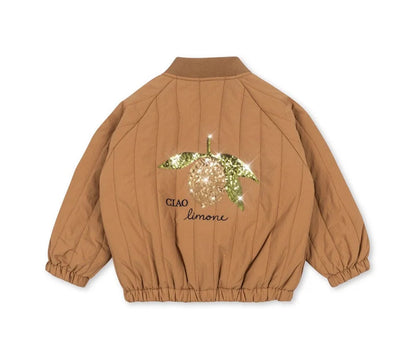 Jaquetas de inverno 2025 para bebês meninos, em lã de cordeiro com lantejoulas e desenhos animados. Roupas infantis para meninas, casaco corta-vento, estilo aviador, tamanhos de 1 a 9 anos.