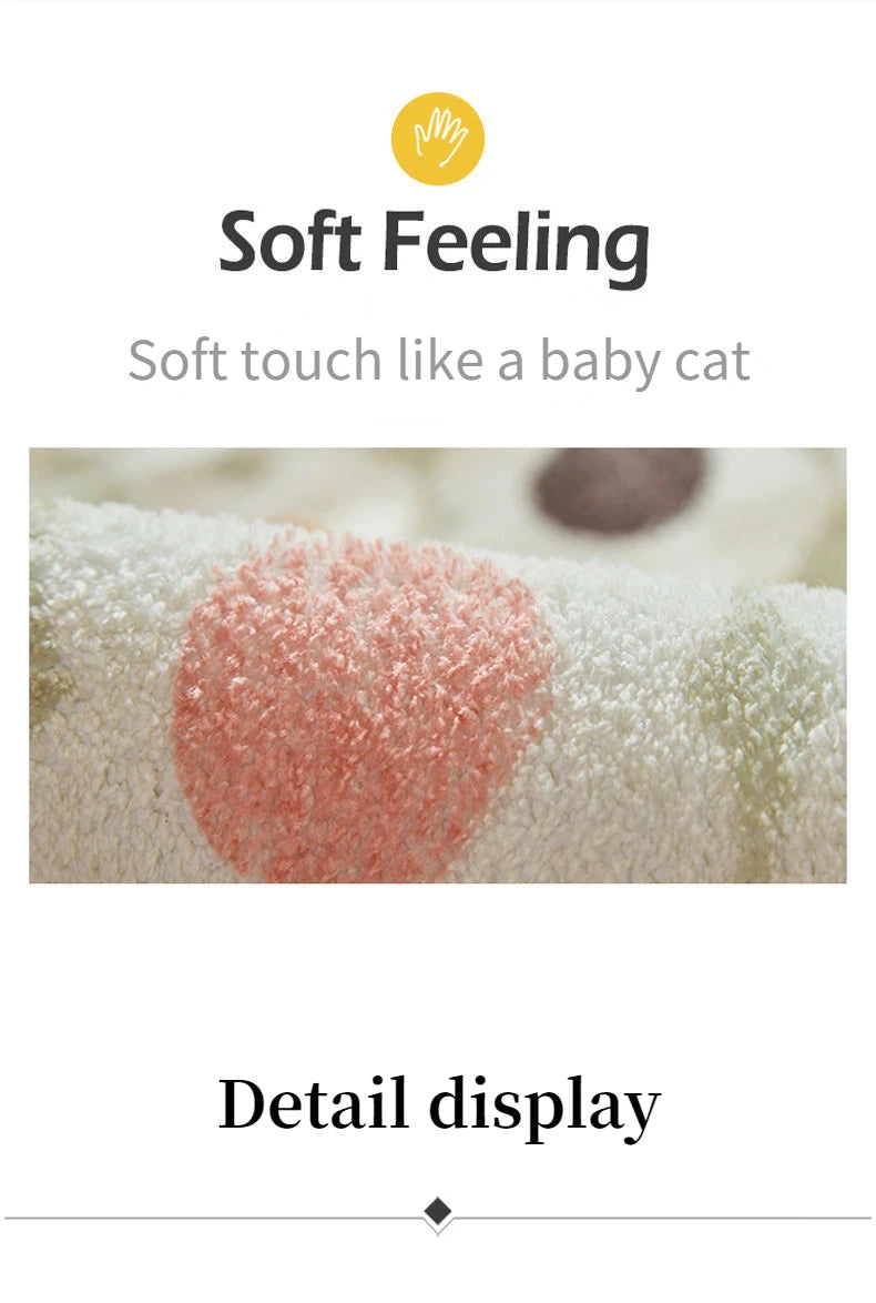 Tapetes de cashmere para decoração de quarto, tapete de cabeceira listrado Maison, tapete felpudo para sala de estar, tapete denso, tapete infantil.