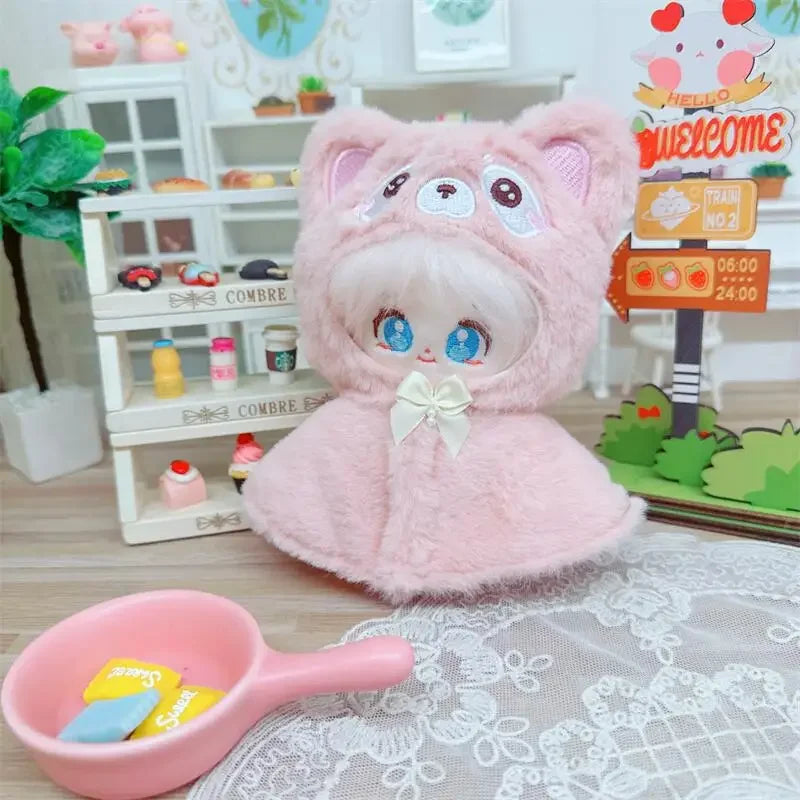 Roupa para boneca de 10cm, casaco quente de pelúcia para boneca, acessórios para boneca, desenvolve habilidades manuais, brinquedo para presente infantil. Disponível em estoque