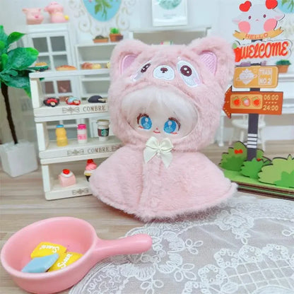Roupa para boneca de 10cm, casaco quente de pelúcia para boneca, acessórios para boneca, desenvolve habilidades manuais, brinquedo para presente infantil. Disponível em estoque