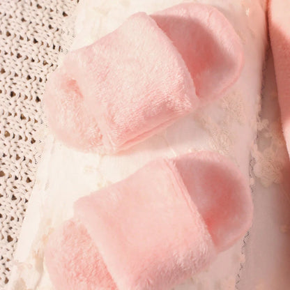 Roupão de banho Ylsteed para fotografia de recém-nascidos com turbante e pantufas, bordado "Love", pijama para bebê menina, roupa para ensaio fotográfico infantil.