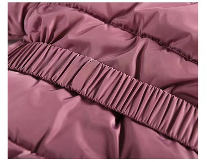 Casaco de inverno infantil para meninas de 4 a 10 anos, grosso e quentinho, com capuz, zíper e gola de pele sintética. Ideal para princesas.