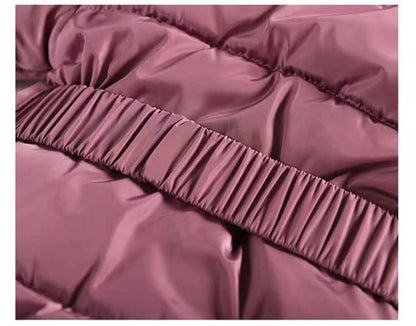 Casaco de inverno infantil para meninas de 4 a 10 anos, grosso e quentinho, com capuz, zíper e gola de pele sintética. Ideal para princesas.