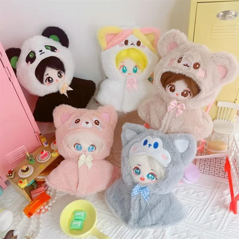 Roupa para boneca de 10cm, casaco quente de pelúcia para boneca, acessórios para boneca, desenvolve habilidades manuais, brinquedo para presente infantil. Disponível em estoque