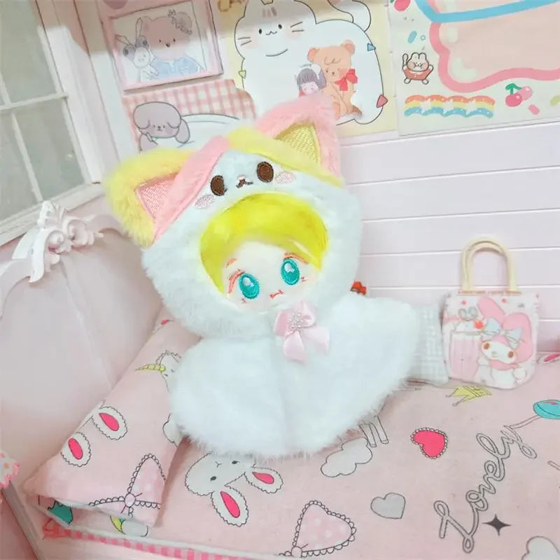 Roupa para boneca de 10cm, casaco quente de pelúcia para boneca, acessórios para boneca, desenvolve habilidades manuais, brinquedo para presente infantil. Disponível em estoque