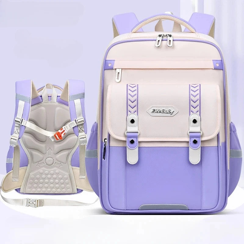 Mochila escolar infantil impermeável para meninas e meninos, mochila ortopédica para escola primária, mochila escolar infantil para livros.
