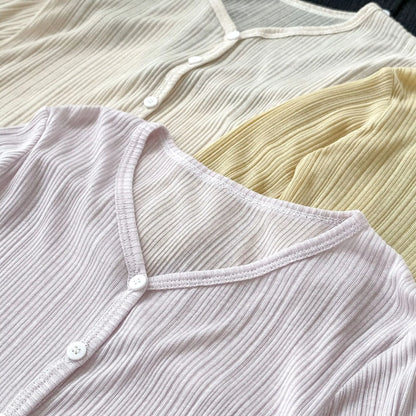 Casaco infantil de verão para meninas, com proteção solar, cor sólida, leve e fino, respirável, com abas laterais.