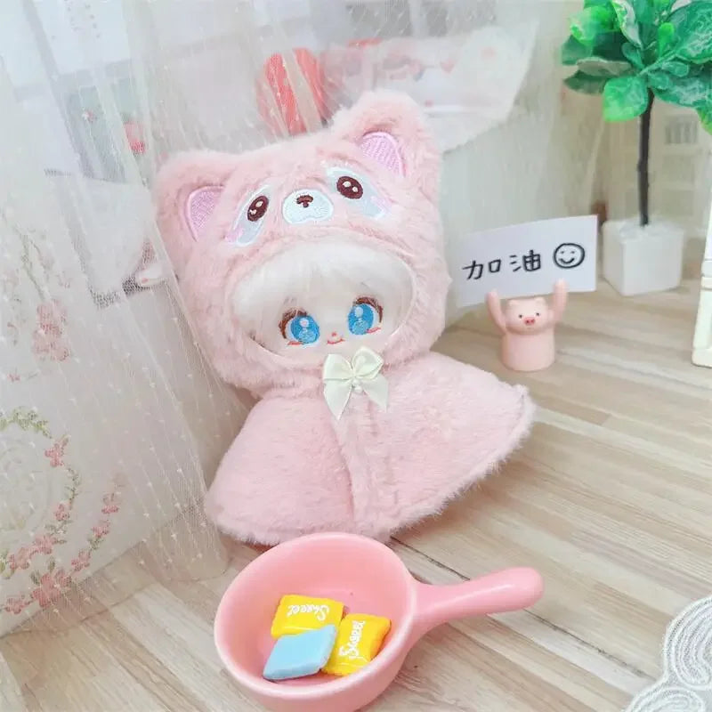 Roupa para boneca de 10cm, casaco quente de pelúcia para boneca, acessórios para boneca, desenvolve habilidades manuais, brinquedo para presente infantil. Disponível em estoque