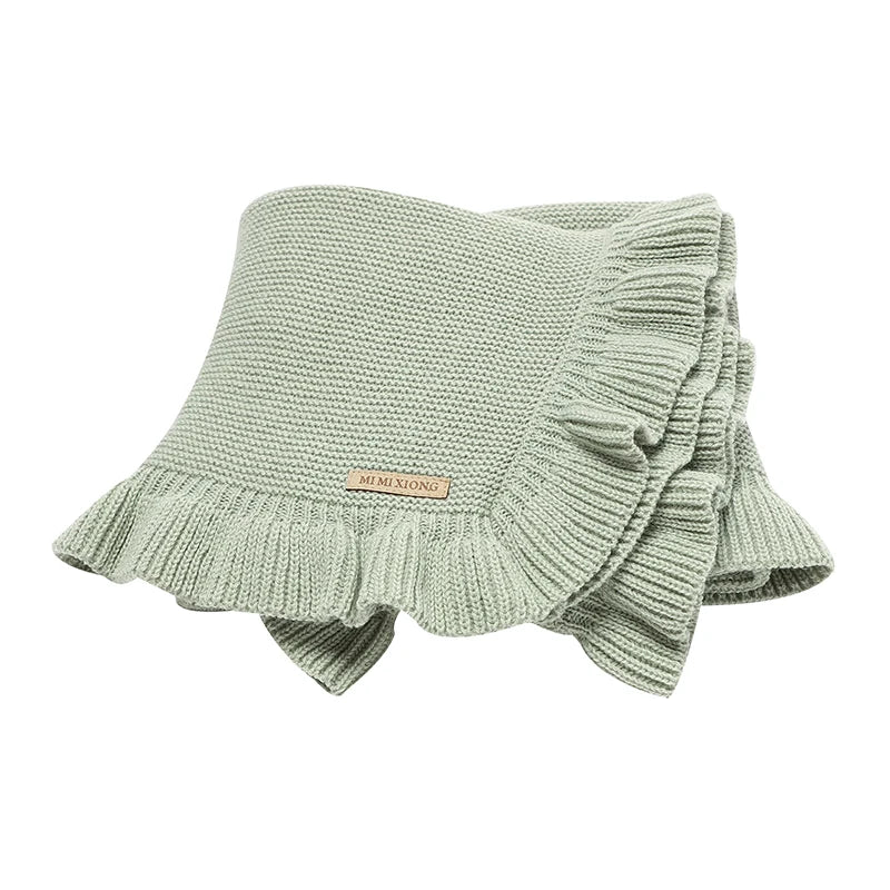 Manta para Bebê 90*70cm Tricotada Recém-Nascido Meninos Meninas Cores Sólidas Carrinho Envoltório Saco de Dormir Reversível Macio Edredom Infantil