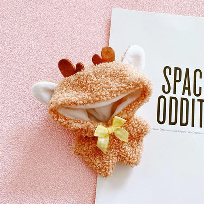 Roupa para boneca de 10cm, casaco quente de pelúcia para boneca, acessórios para boneca, desenvolve habilidades manuais, brinquedo para presente infantil. Disponível em estoque