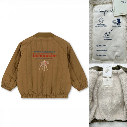 Jaquetas de inverno 2025 para bebês meninos, em lã de cordeiro com lantejoulas e desenhos animados. Roupas infantis para meninas, casaco corta-vento, estilo aviador, tamanhos de 1 a 9 anos.